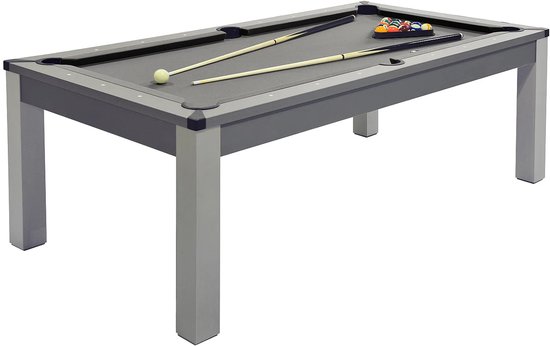 Vente-unique Modulaire tafel - Biljart en pingpong BALTHAZAR - 213 x 112 x 81,5 cm - Grijs L 213.4 cm x H 81.5 cm x D 111.8 cm van Merkloos — afbeelding 4