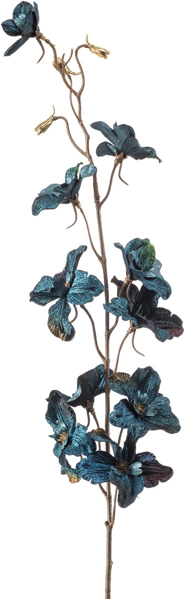 Emerald Kunstbloem Ridderspoor velvet 85cm blauw - Kunstplant voor binnen