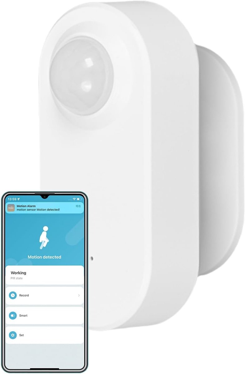 SnelShoppen - Zigbee Bewegingsmelder met Lichtsensor, Draadloze Bewegingssensor voor Smart Home, Compatibel met Tuya/Smart Life, Alexa, Google Home -