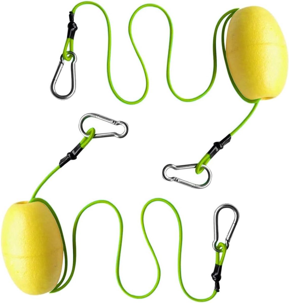 Anker Lijn - Touw Lijn - Watersport Veiligheid - Met Drijver - 2 Stuks - Geel