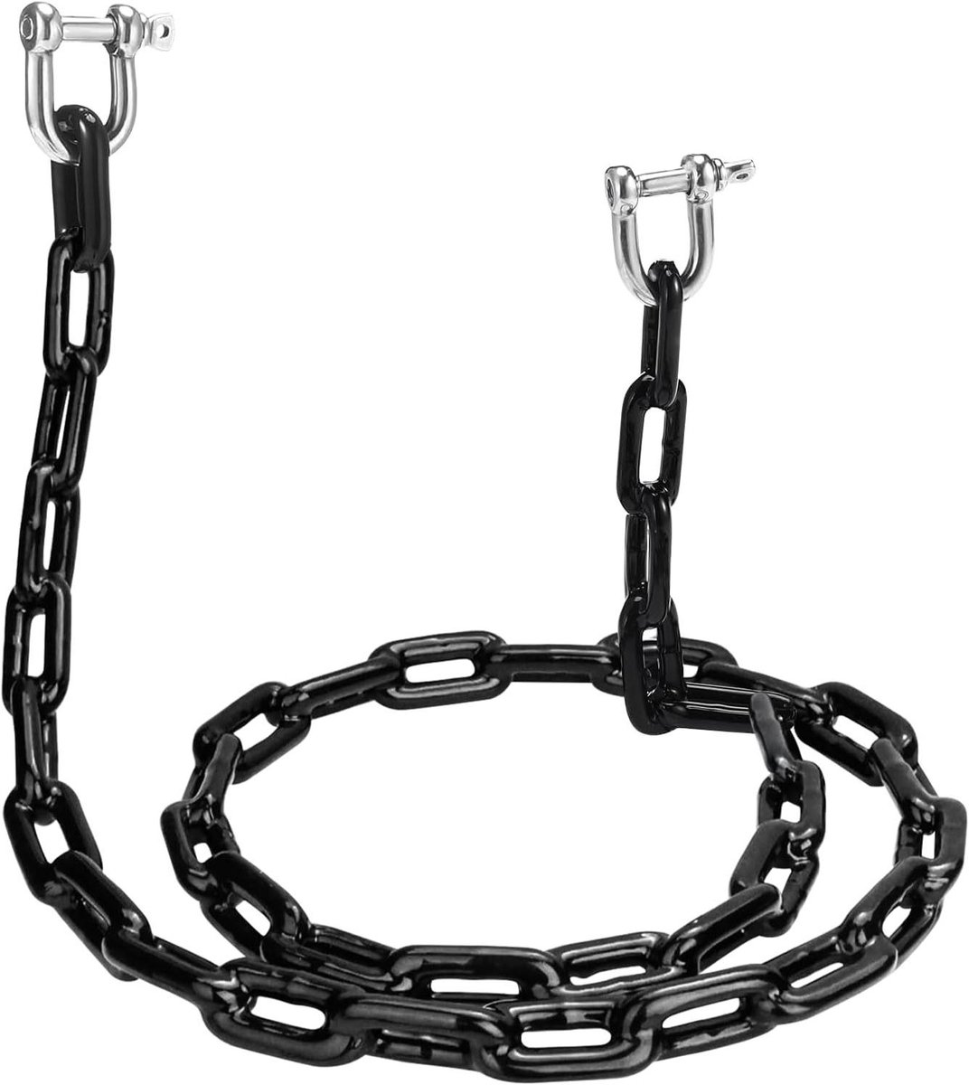 Gecoate Boot Ankerketting - Ketting voor Boot - Veilig Aanleggen - PVC Gecoat - 1.2 Meter - Zwart