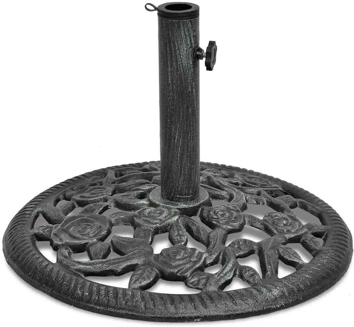Parasolvoet - Paraplubak - Terras Stabiliseren - Gietijzer Materiaal - 12 kg - Wit