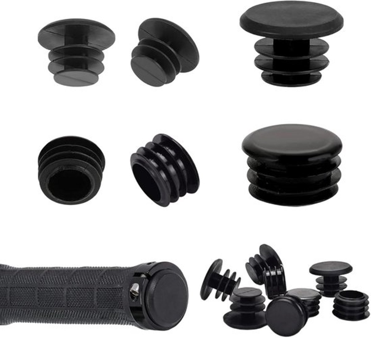 Stuurstoppen 4 stuks voor racefiets en mountainbikes - Nalgene deksels