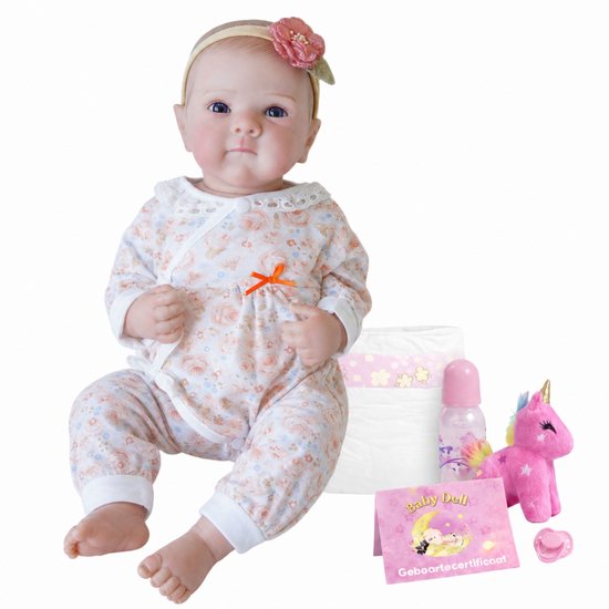Poupées réalistes Bosstony Elara - 1,1 kg - 45 cm - Pop Bébé reborn - Avec Accessoires de vêtements pour bébé - Bébé reborn - Poupée Bébé reborn - Pop démence - Poupées reborn fille