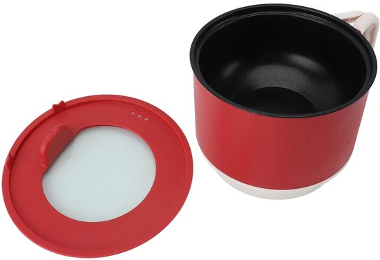 Elektrische Kookpot, Multifunctioneel Kooktoestel met Antiaanbaklaag, Capaciteit van 1,8 Liter, Vermogen van 450 W, Opvouwbare Handgreep, voor (EU-stekker 220V 6A) — afbeelding 2