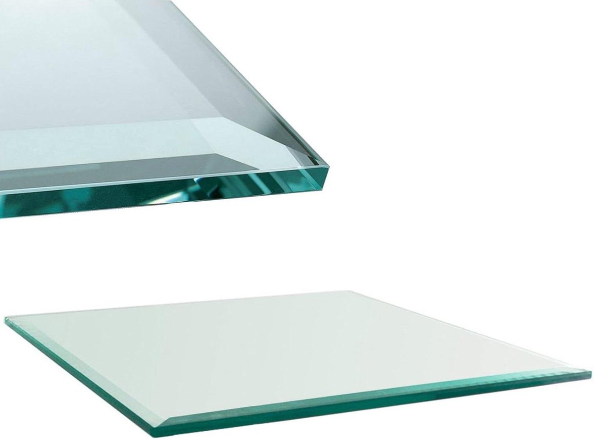 Glazen Plaat - Beschermplaat Tafelblad - Haard Beschermen - Facet Geslepen Rand - 100 x 70 cm - Helder Glas
