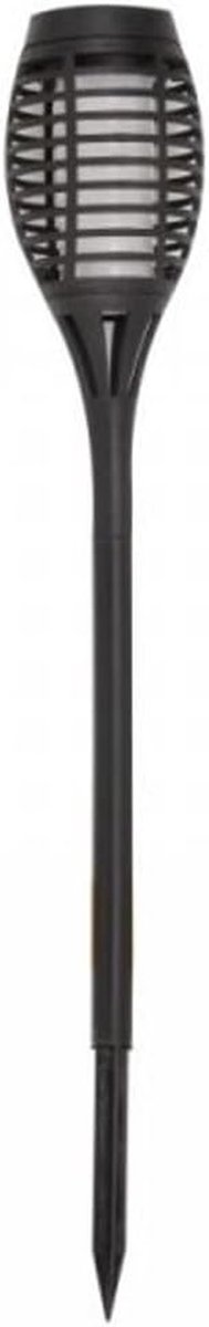 Tuinverlichting Fakkel - Buitenlamp Solar - Tuin Decoratie - Realistisch Vlam Effect - 50cm - Zwart