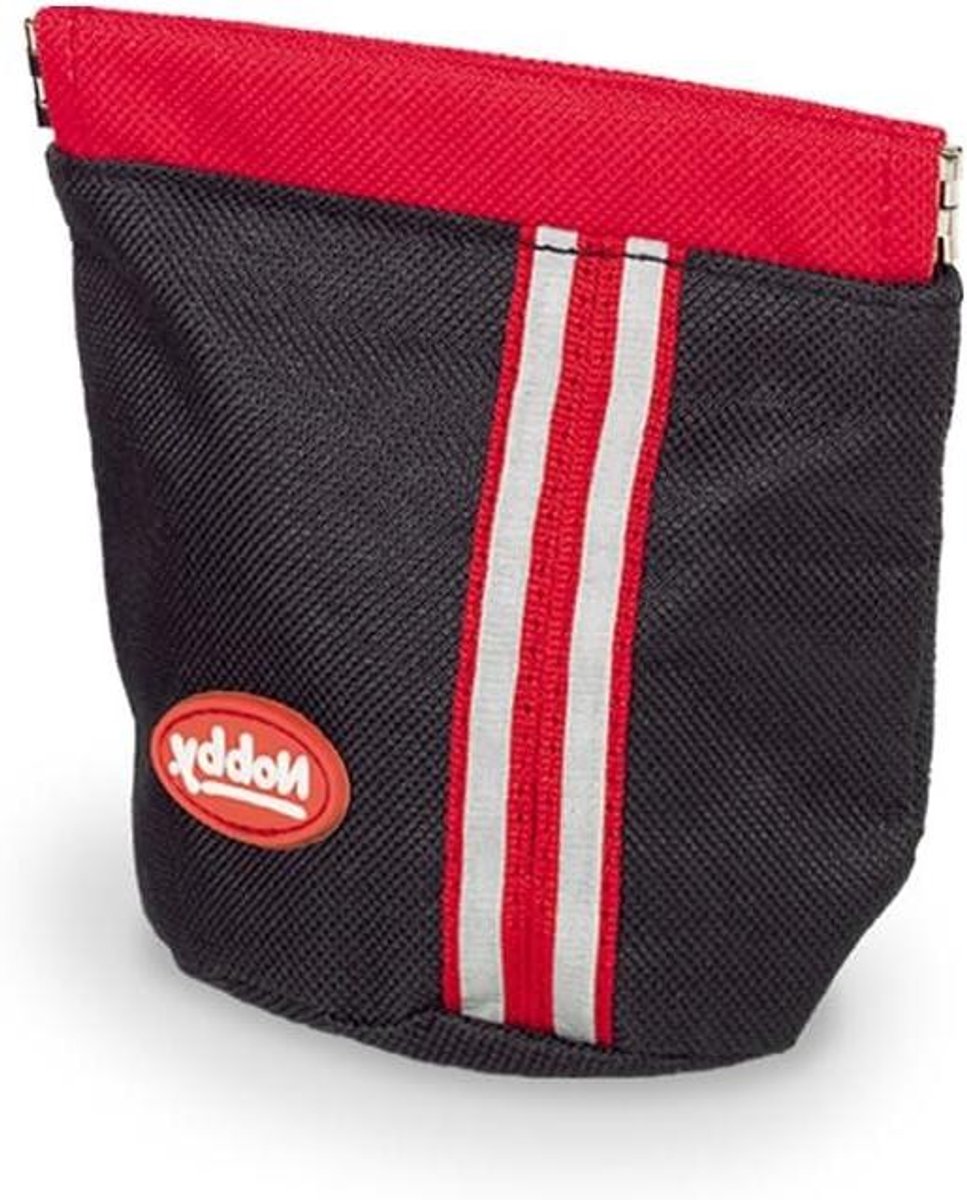 Honden Snack Tas - Voerzakje Hond - Training Onderweg - Zelfsluitende Sluiting - 11 x 11 cm - Zwart