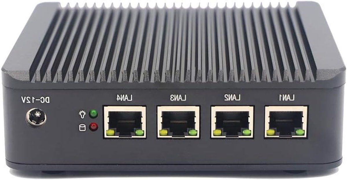 Mini PC Firewall - Netwerk Computer - Netwerk Beheer - Fanless Aluminium Ontwerp - 134 x 126 x 40.6 mm