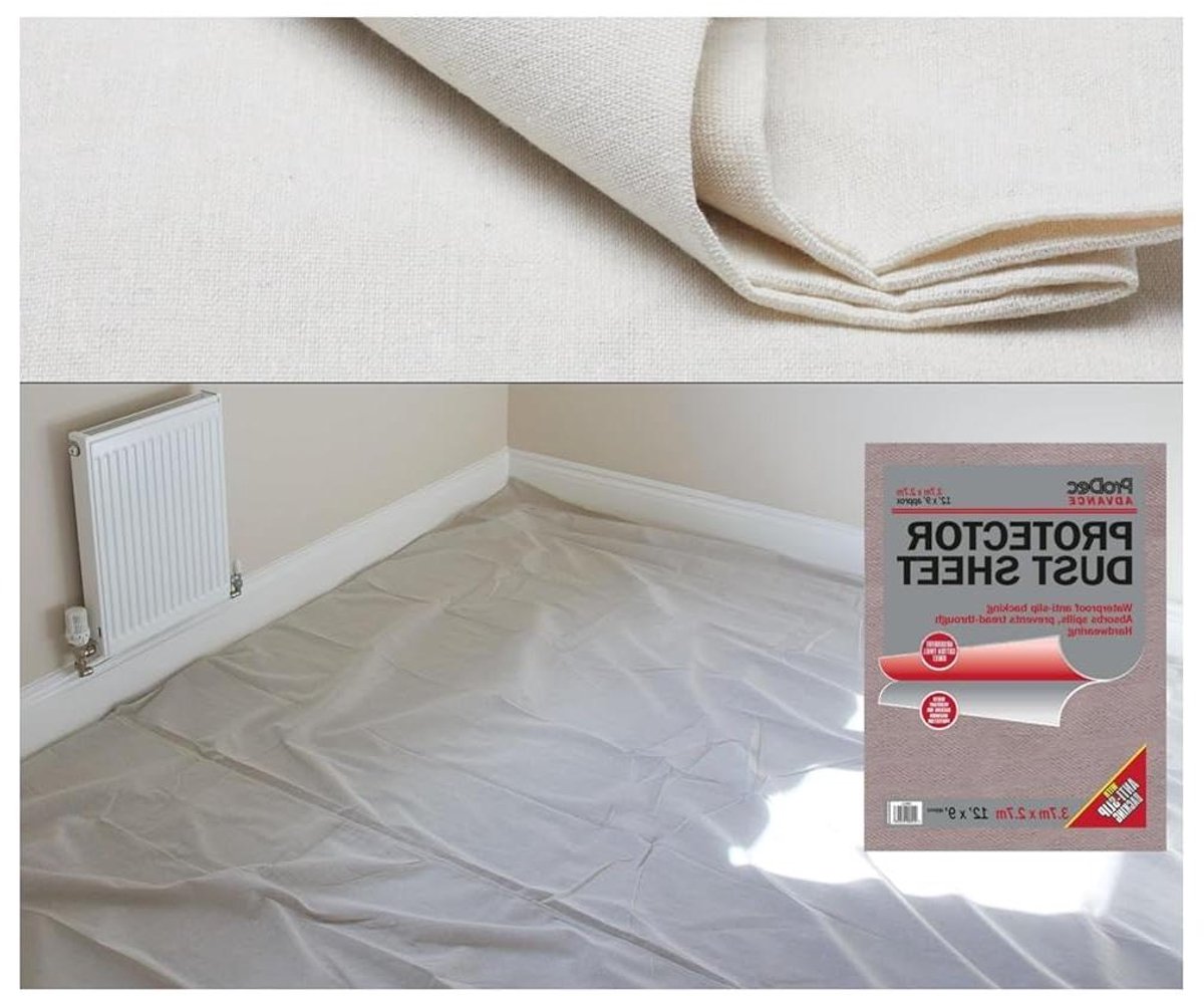Stofdoek Beschermhoes - Vloerbeschermer - Klus Klussen - Dubbele Bescherming - 12 x 9 voet - Grijs