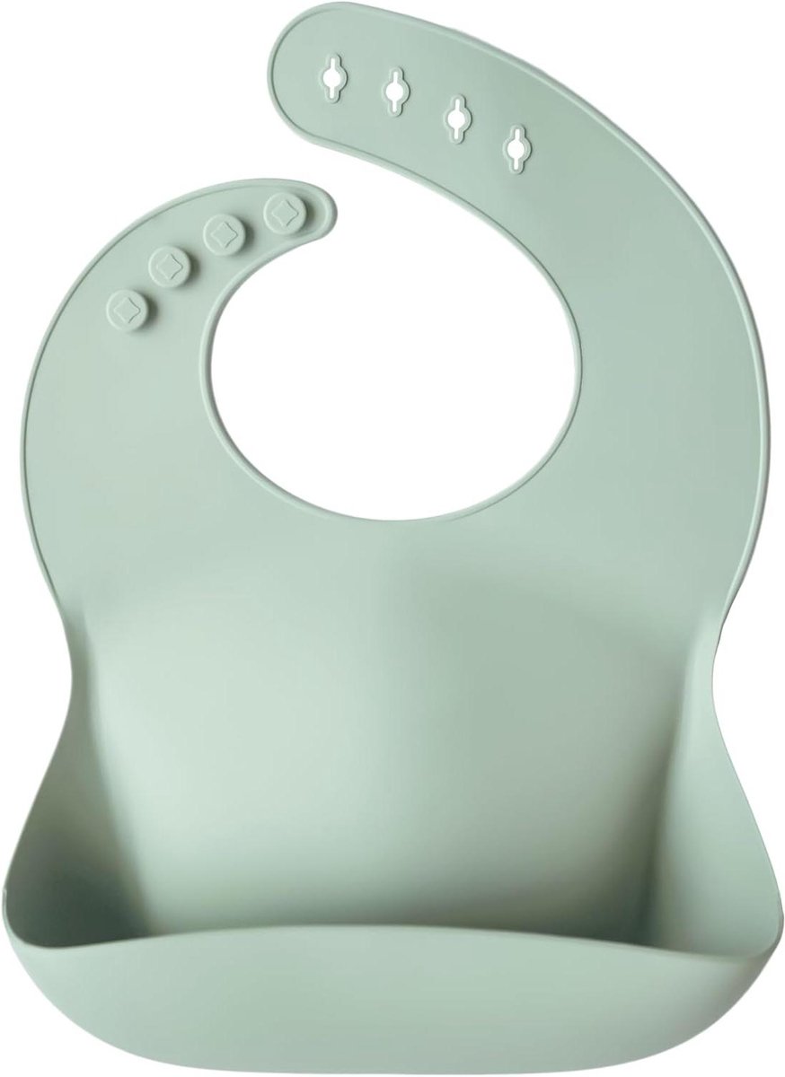 Baby Slabbertjes - Kinder slab - Eten zonder knoeien - Met opvangbakje - 29.4 x 23.7 cm - Blauw