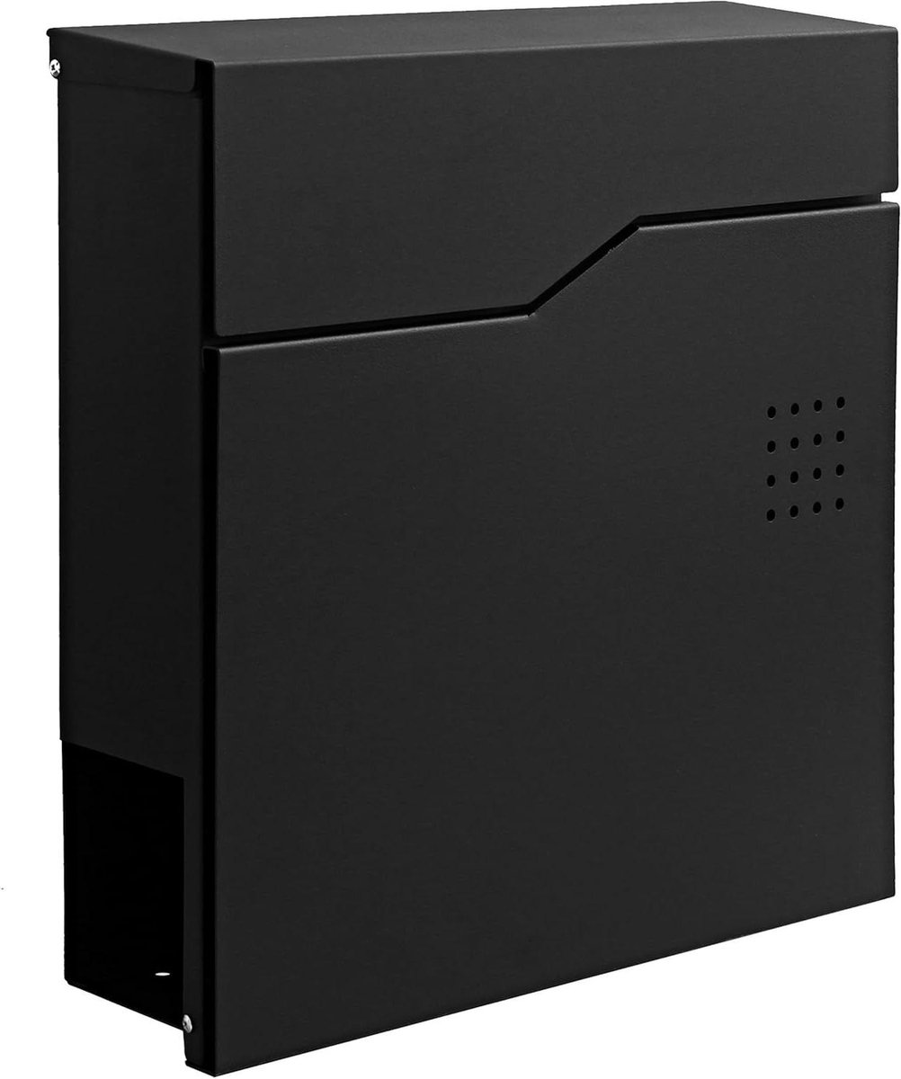 Brievenbus - Postbus krantenvak - Post ontvangen - Gegalvaniseerd staal - 36.5 x 37 cm - Zwart