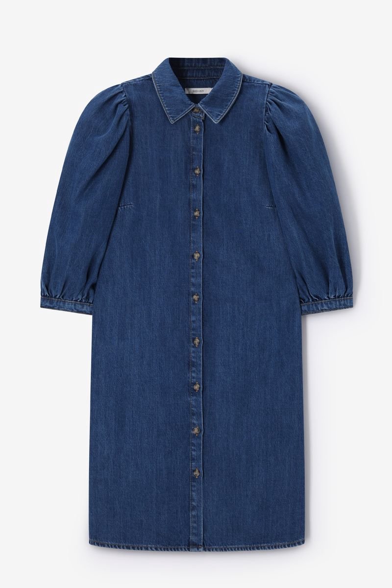 Sissy-Boy - Donkerblauwe denim jurk