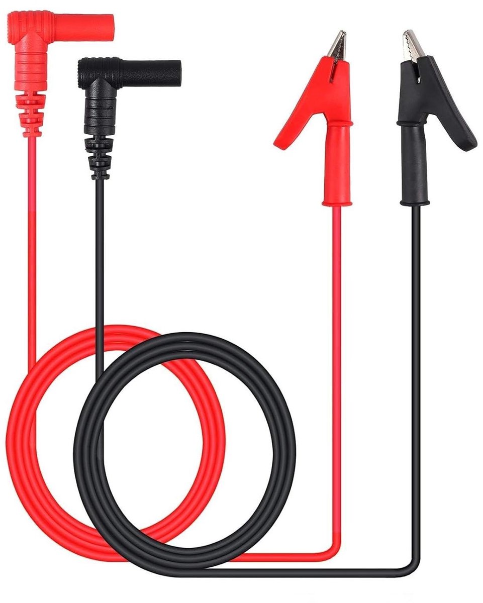 Meetsnoeren Multimeter - Testkabels Krokodillenklem - Elektrisch Testen - Brede Compatibiliteit - 1 Meter - Rood Zwart