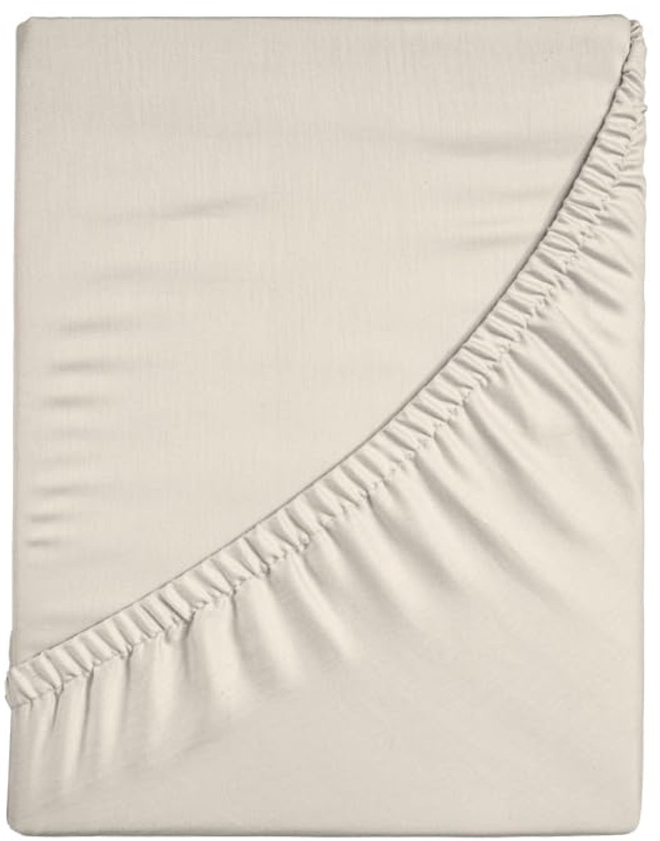 SnelShoppen - Fitted Sheet 100% Katoen 90x200cm Ivory Maxi Corner 30cm - Eenpersoons Laken voor Comfortabel Slapen en Persoonlijke Stijl