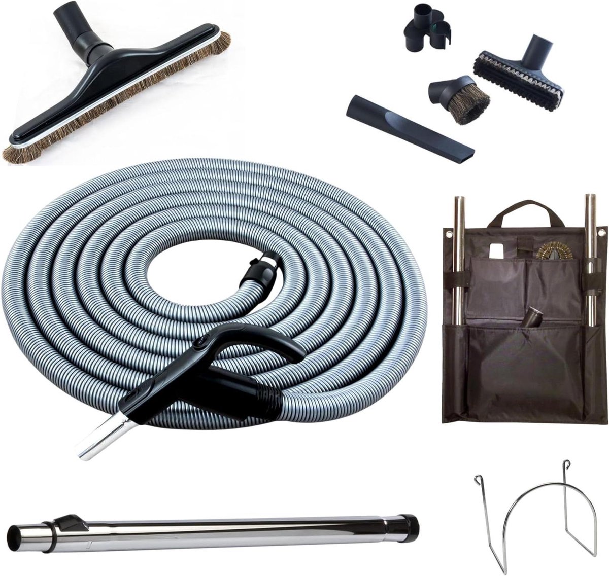 Centrale Stofzuiger Slangset - Zuigslang Accessoires - Stofzuigen Huis - Met Aan/Uit Schakelaar - 122 m - Meerkleurig