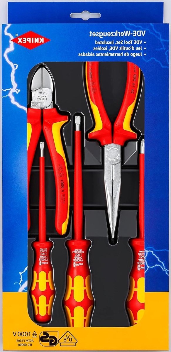 Gereedschapsset VDE - Handgereedschap Set - Elektra Werkzaamheden - VDE Getest - 170 x 370 x 40 mm - Multicolor