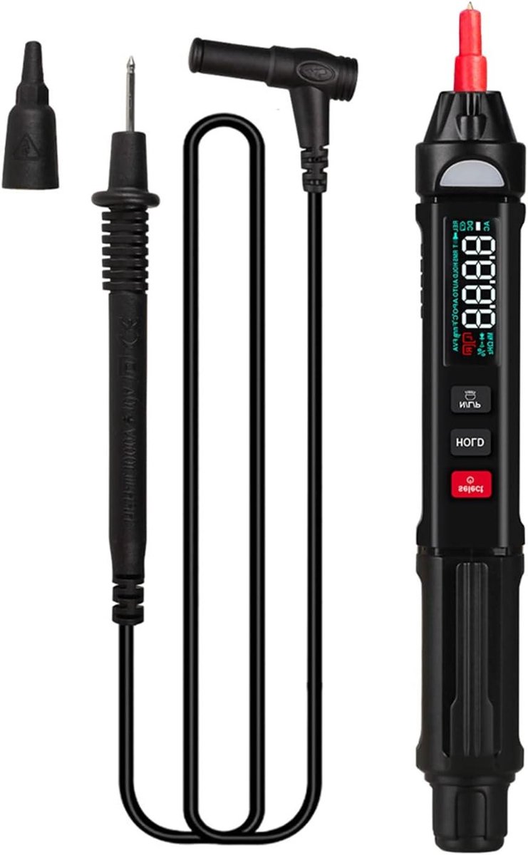 Digitale Multimeter - Spanning Tester - Elektrische Metingen - Automatische Bereikinstelling - 6000 Counts - Zwart