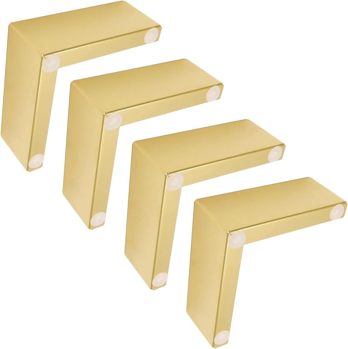 Metalen bankpoten - Meubelondersteuning - Meubels verhogen - Robuust ijzeren ontwerp - 5 cm hoog - Goudkleurig