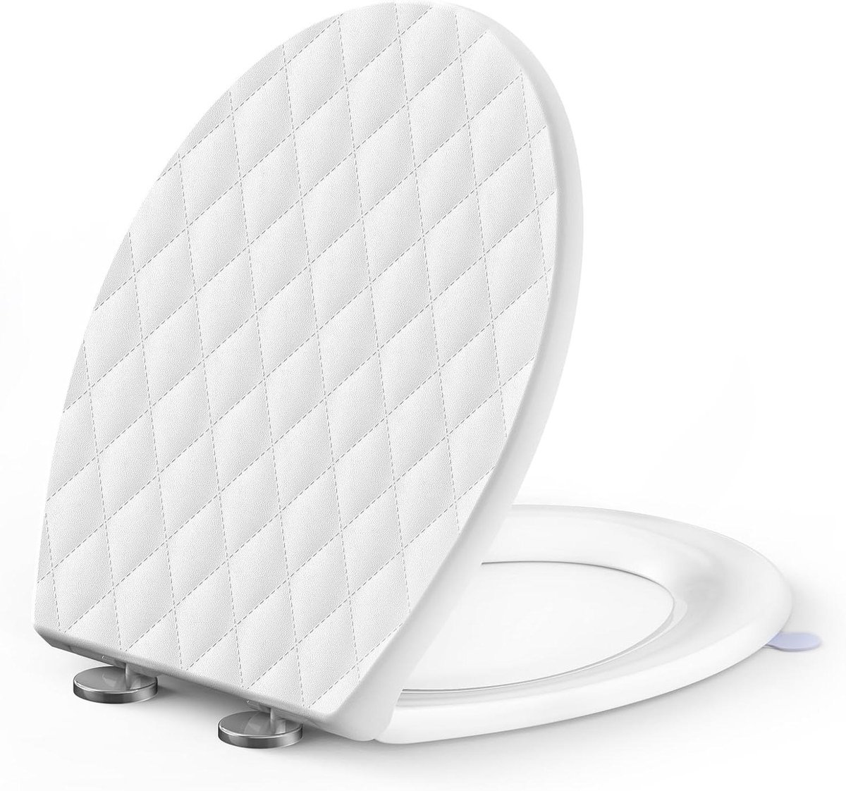 Toiletbril met Softclose - Toiletdeksel WC-bril - Hygiënisch Werken - Met Hefgreep - 44.6 x 37.1 cm - Wit