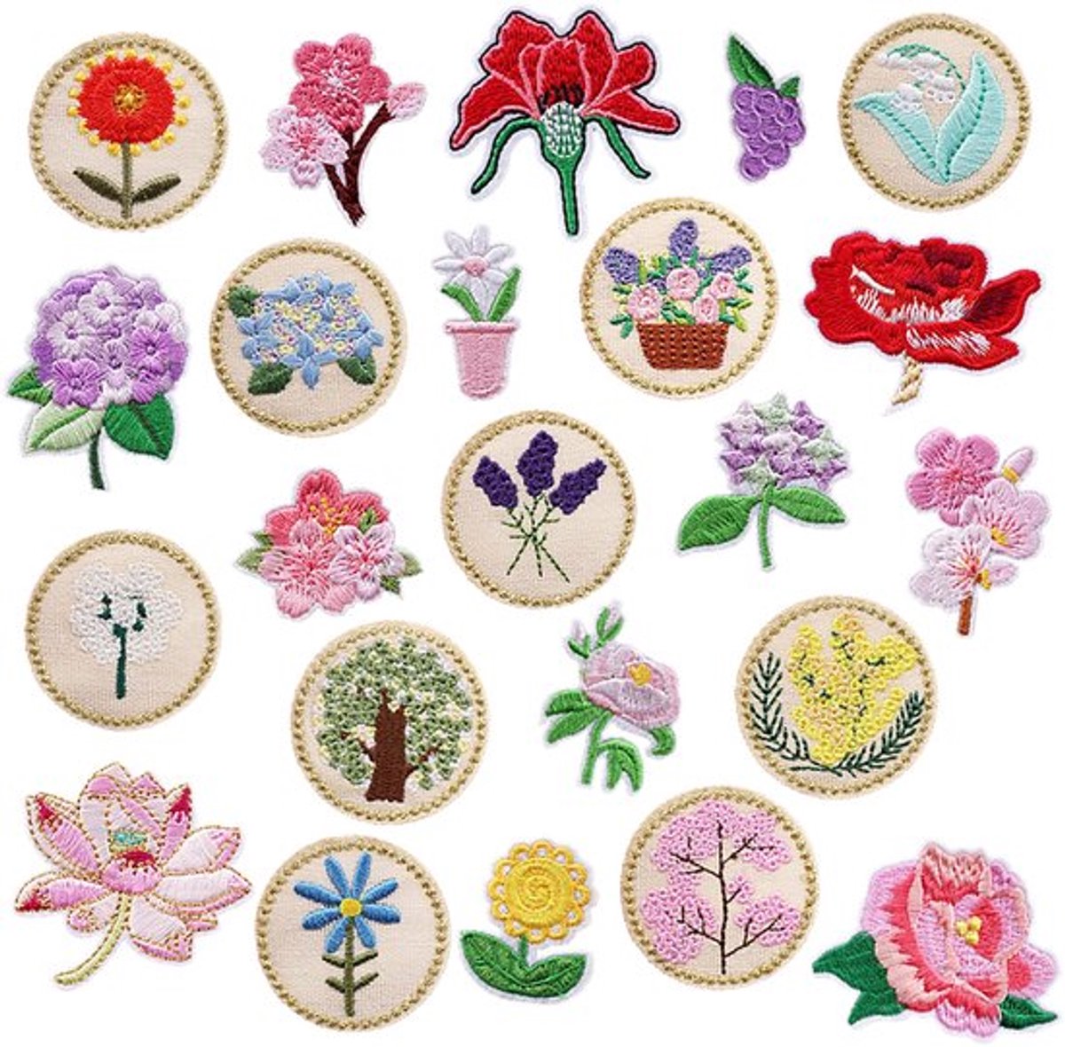 VT Goods - Unieke bloemenvormige patch stickers voor kleding
