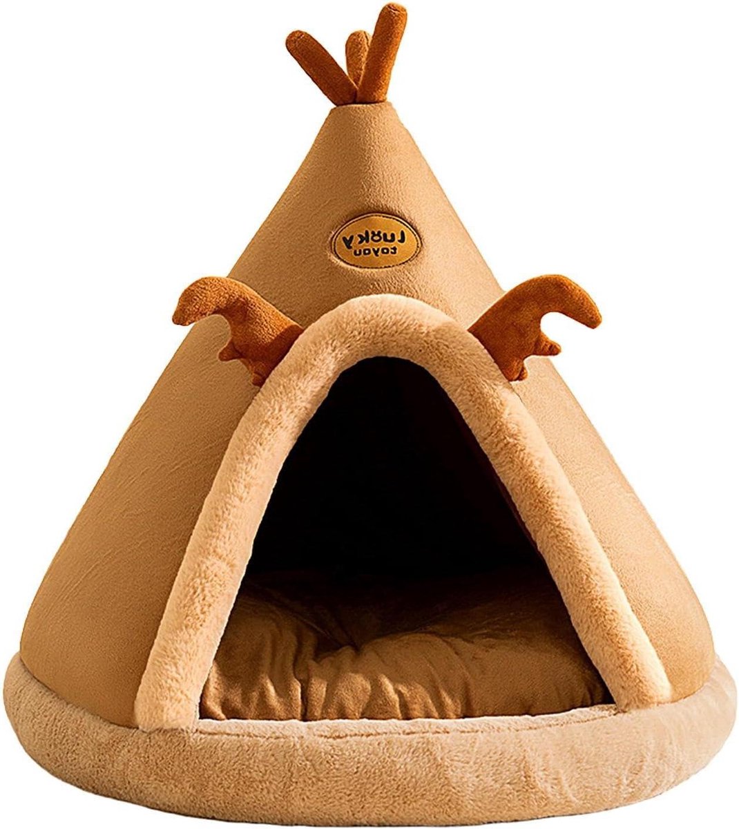 Kattenhuis - Huisdier Bed - Huisdier Ontspanning - Leuke Vorm - 45 x 45 x 45 cm - Grijs
