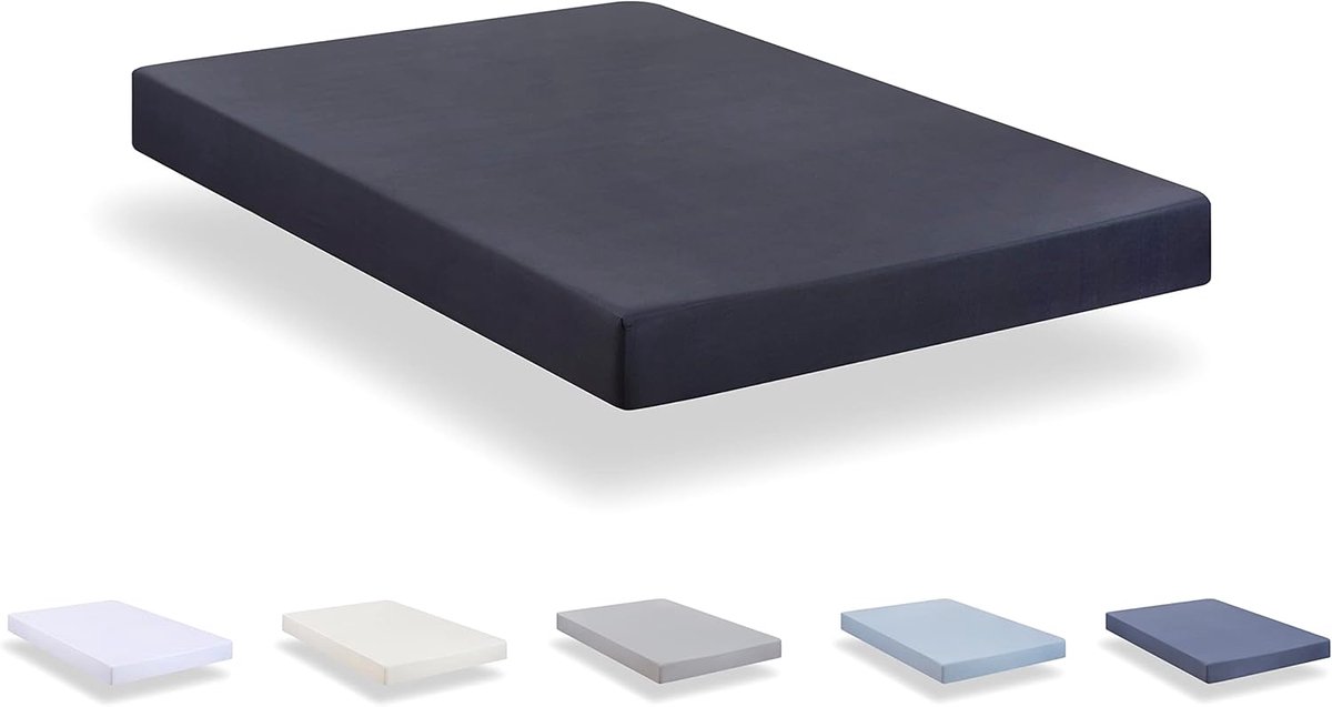 - Hoeslaken van extra zachte geborstelde microvezel (bed 90 x 190/200 cm, donkergrijs)