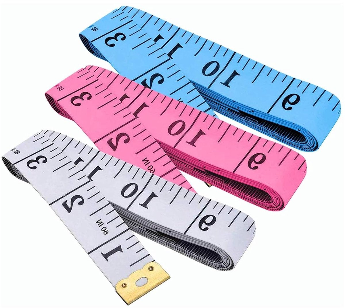 Meetlint Set - Kleermakerslint Lichaamsmaat - Nauwkeurig Meten - Dubbelzijdig Bedrukt - 150 cm - Multicolor