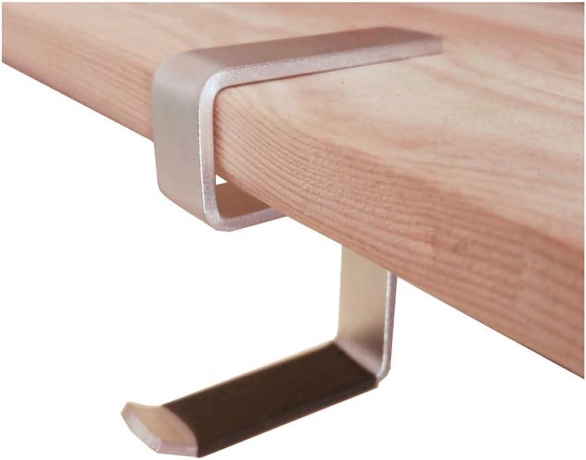 Hoofdtelefoon Haak - Tas Hanger - Bureau Organisatie - Gladde Randen - 4 cm Diep - Zilver