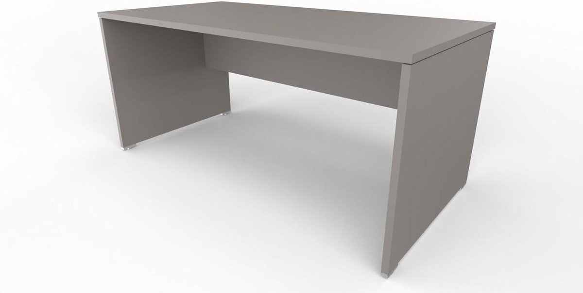 Bureau Hout - Werkplek Tafel - Thuiswerken Kantoor - Krasbestendig Melamine - 140 x 80 cm - Steengrijs