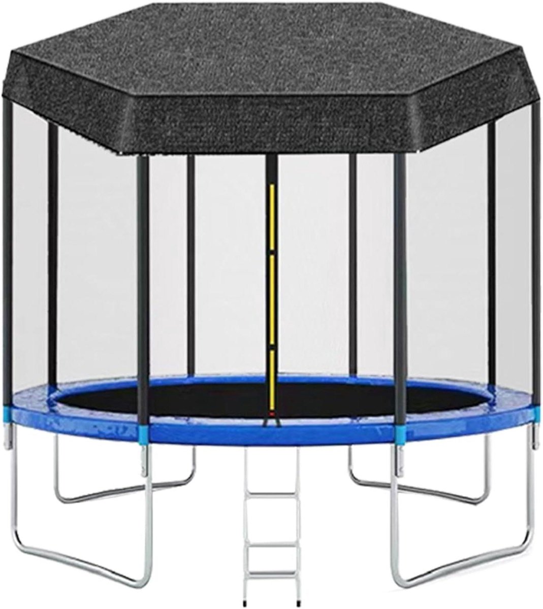 Trampoline Overkapping - Trampoline Schaduwhoes - Bescherming tegen zon - UV-bestendig en ventilerend - Ø 183-427 cm - Zwart