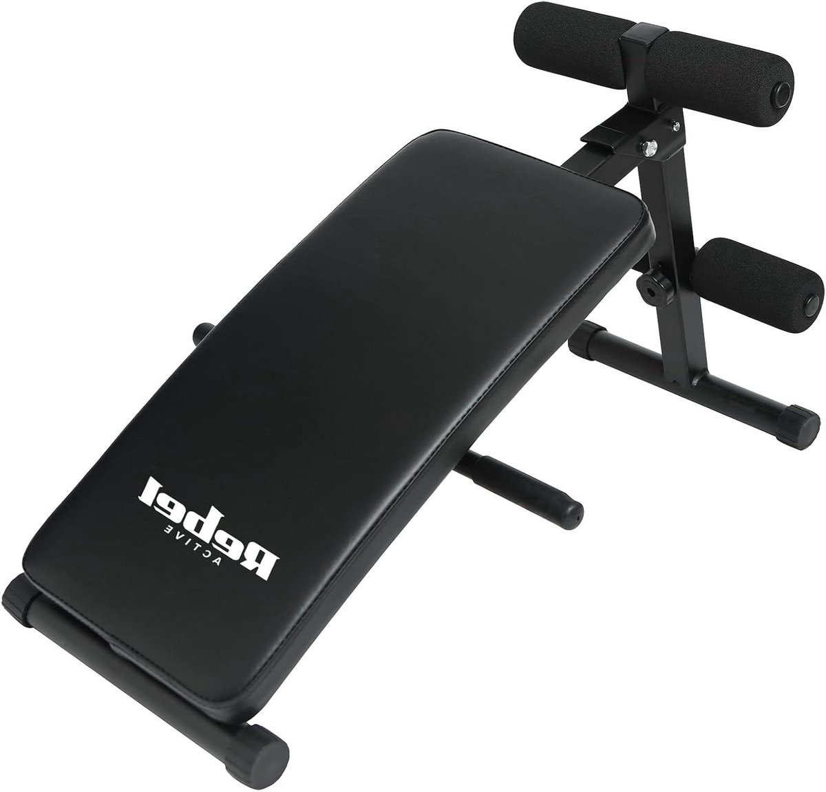 Gewichtsbank - Trainingsbank Buikspieren - Core Stabiliteit Trainen - Verstelbaar Beensteunsysteem - 170 kg Belastbaar - Zwart