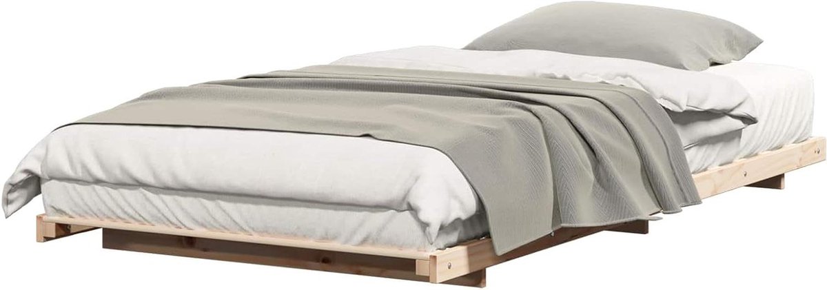 Bedframe Grenenhout - Houten Bed - Slaapkamer Inrichten - Massief Hout - 90 x 200 cm - Bruin