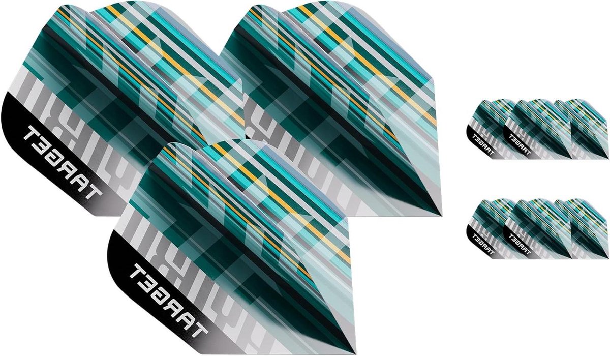 Dart Flights - Vleugels Flightsets - Dartspel Verbeteren - Spot UV Coating - 9 Stuks - Blauw/Groen