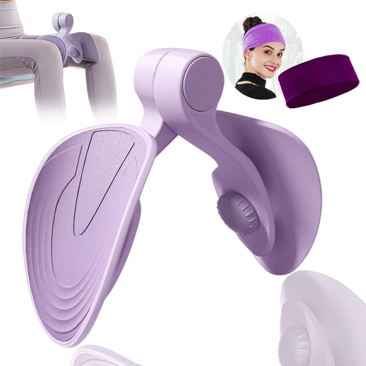 Bekkenbodem Trainer - Heup Trainer Benen - Spierversterking Thuis - Ergonomisch Verstelbaar - 7 kg Druk - Grijs