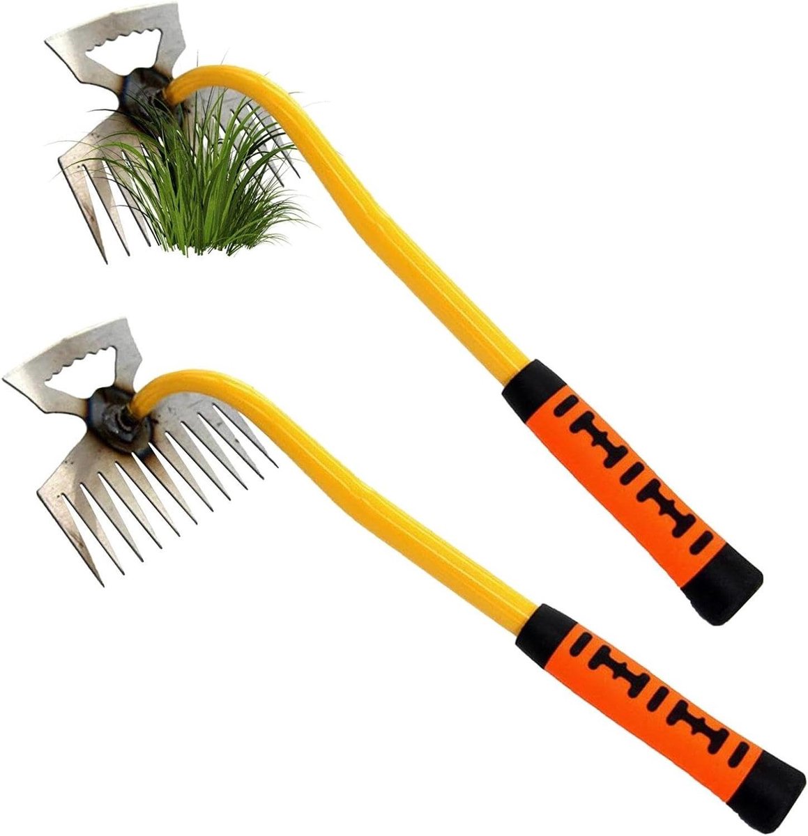 Onkruidgereedschap 2-in-1 - Tuinwieder Hark - Onkruid Verwijderen - Hol Ontwerp Arbeidsbesparend - 33 cm - Niet gespecificeerd