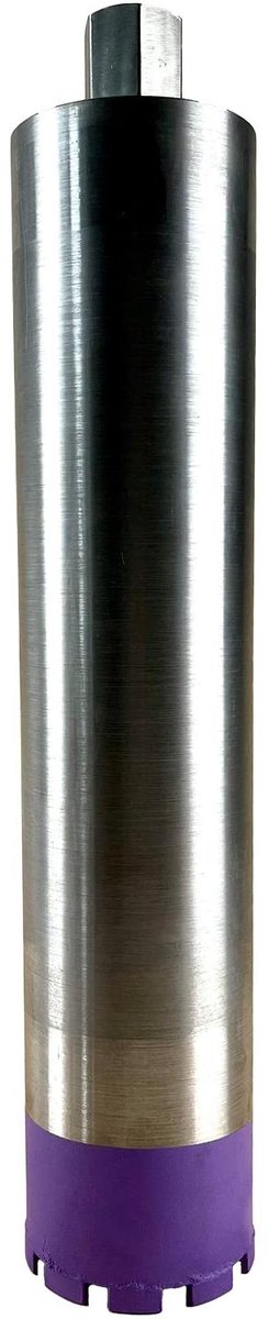 Diamantboorkroon - Kernboor beton - Gaten Boren - Handmatig aangebrachte segmenten - 400 mm lengte - Zilverkleurig