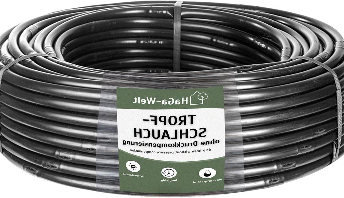 Druppelslang 100m - Irrigatieslang Parelslang - Efficiënt Tuin Water Geven - Waterbesparend Systeem - 100 meter - Zwart