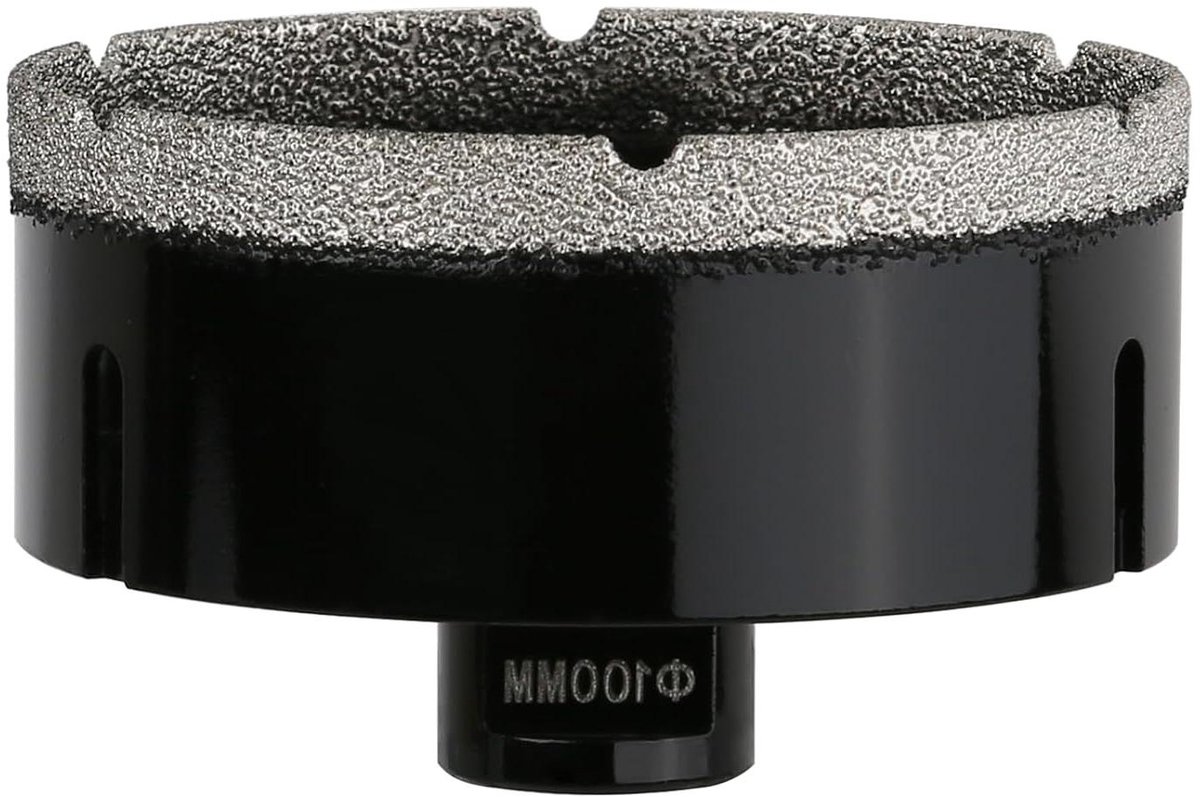 Diamantkernboor - Gatenzaag - Metselwerk Boren - Vacuüm Gesoldeerd - 100 mm - Zwart