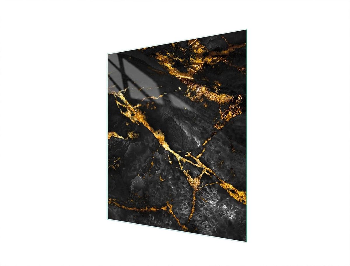 Fornuis Afdekplaat - Werkbladbeschermer Glas - Keuken Beschermen - Gehard Glas - 45 x 52 cm - Marmer