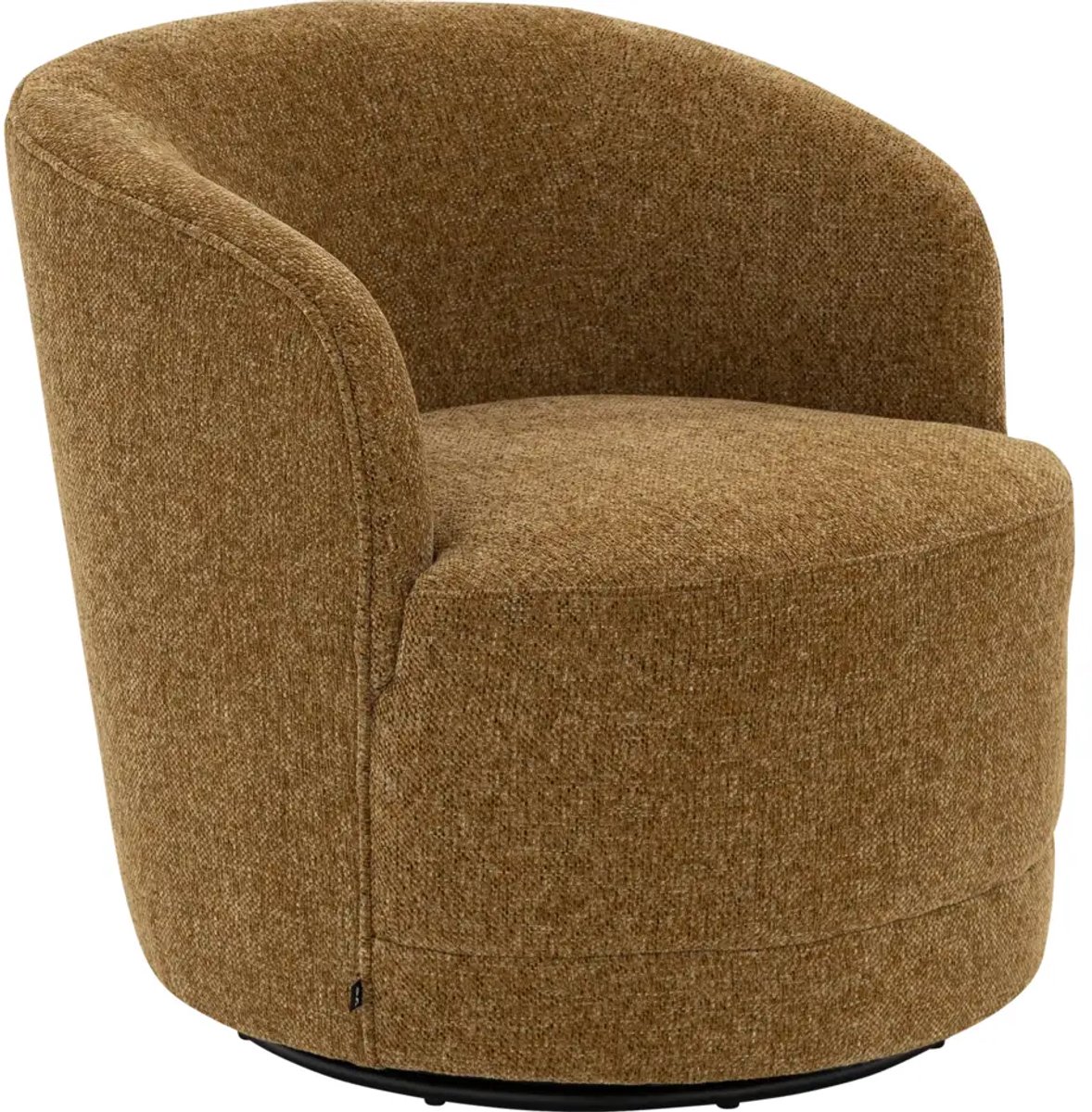 Goossens Fauteuil Milk - Stof - Bruin