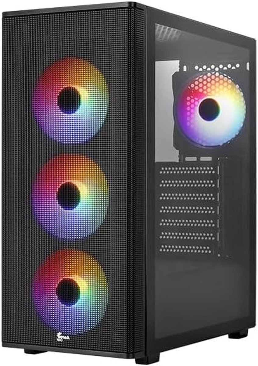 Computer Behuizing - PC Case - PC Bouwen - Geavanceerde Koeling - Middelgroot Tower - Zwart