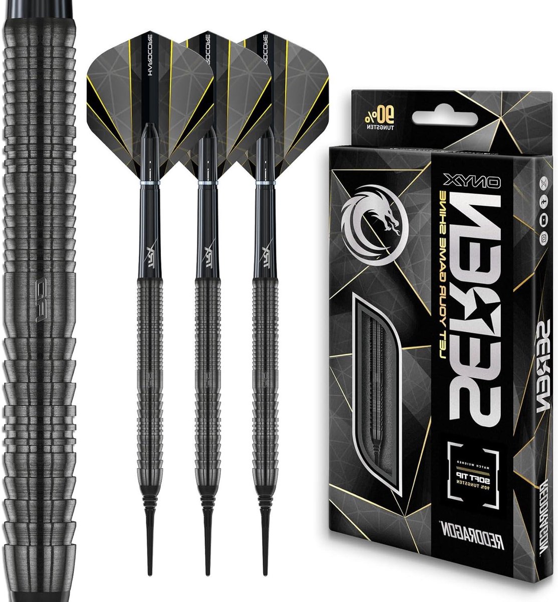 Dartpijlen Set - Softtip Darts - Precisie Werpen - 90% Wolfraam Vaten - 18 Gram - Zwart