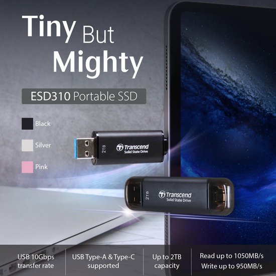 Externe SSD - Draagbare Opslag - Bestanden Overzetten - Hoge Snelheid - 512 GB - Zilver — afbeelding 4