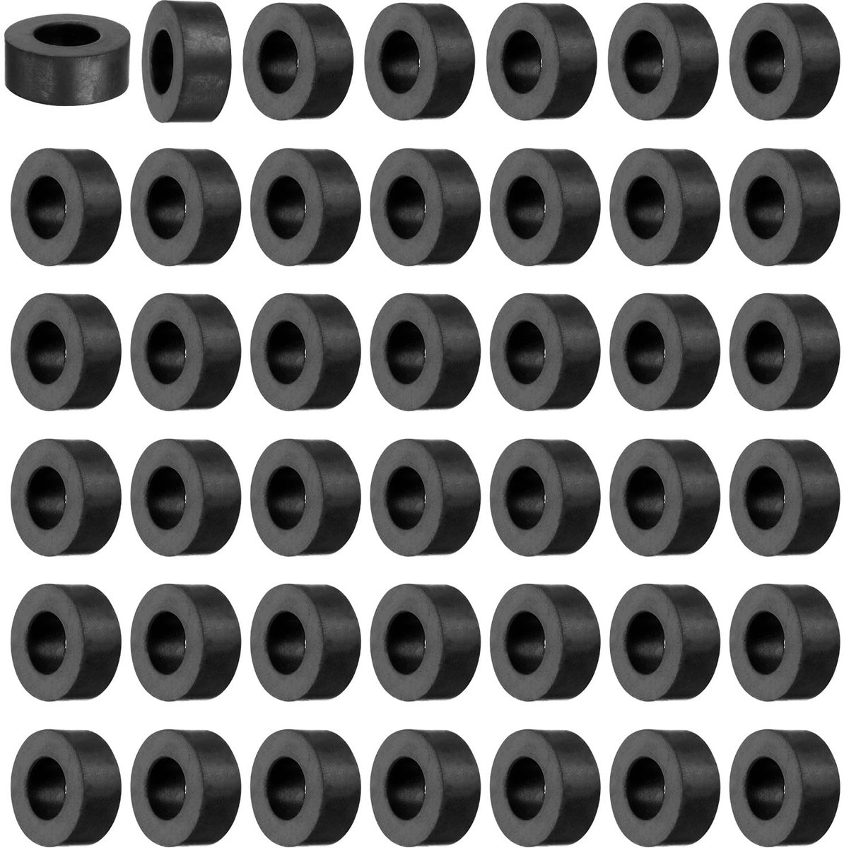 60 stuks rubberen sluitringen, rubberen spacer, afstandshulzen, 20 mm buitendiameter 10 mm, binnendiameter 8 mm dik, ronde rubberen bussen, dikke rubberen schijven voor huis