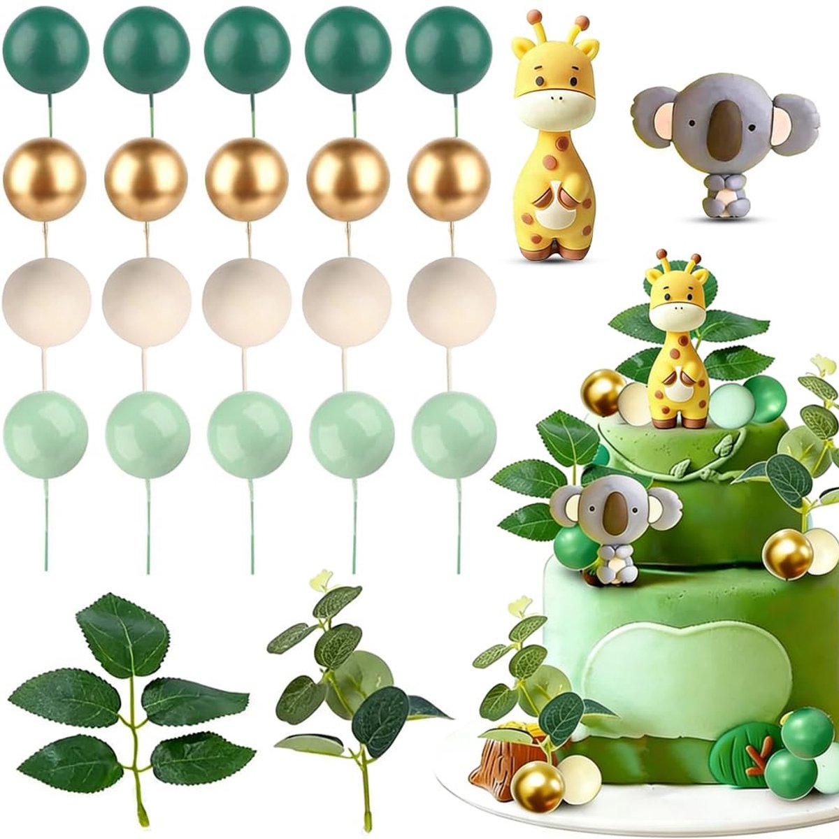 Taartdecoratie dieren taartdecoratie jungle-thema taartdecoraties voor meisjes douche