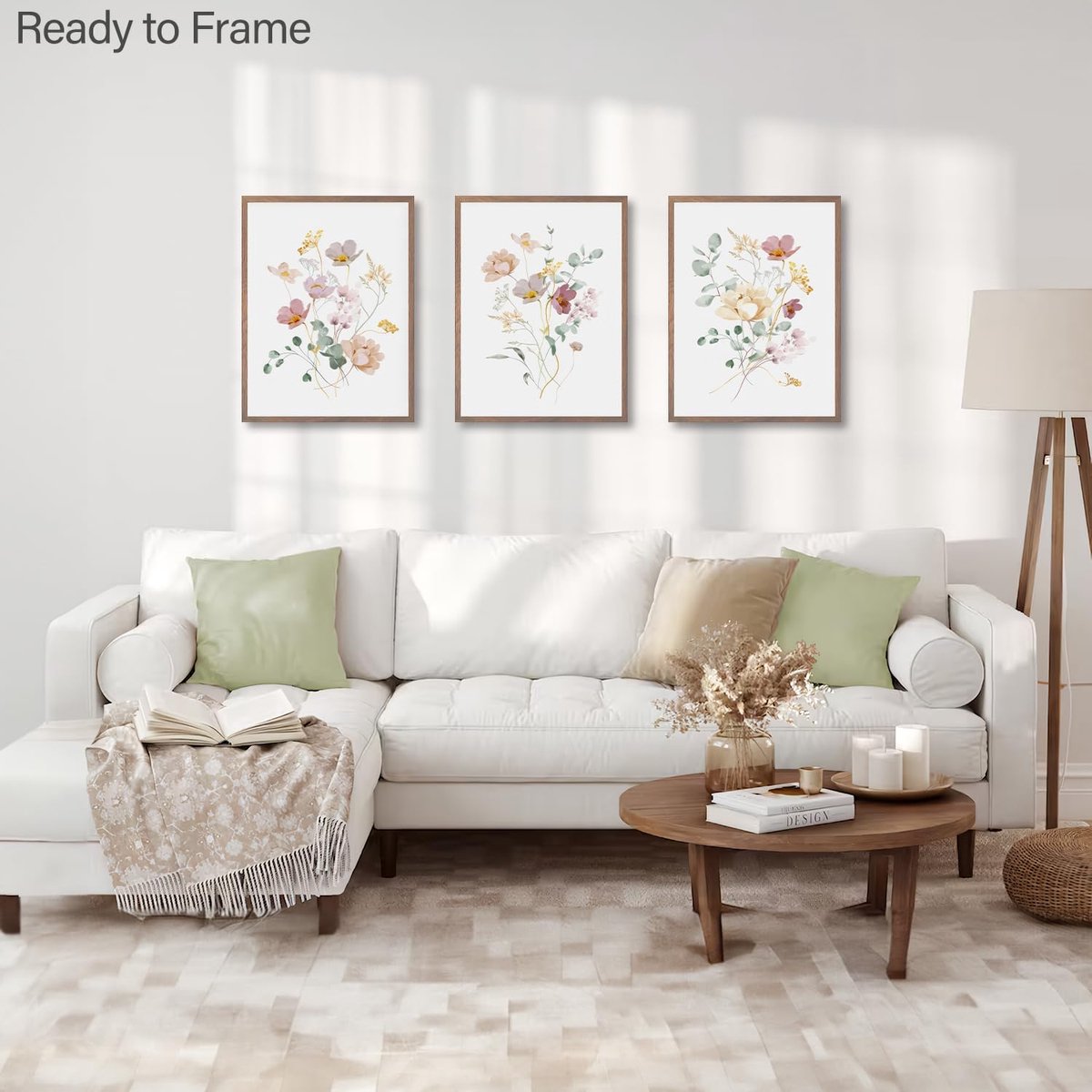 Waterverf Bloemen Wanddecoratie Poster Minimalistische Botanische Muur Poster voor Slaapkamer Woonkamer Decor 12x16 in Set van 3 Niet Ingelijst — cadeau in Wonen & Interieur - foto 3