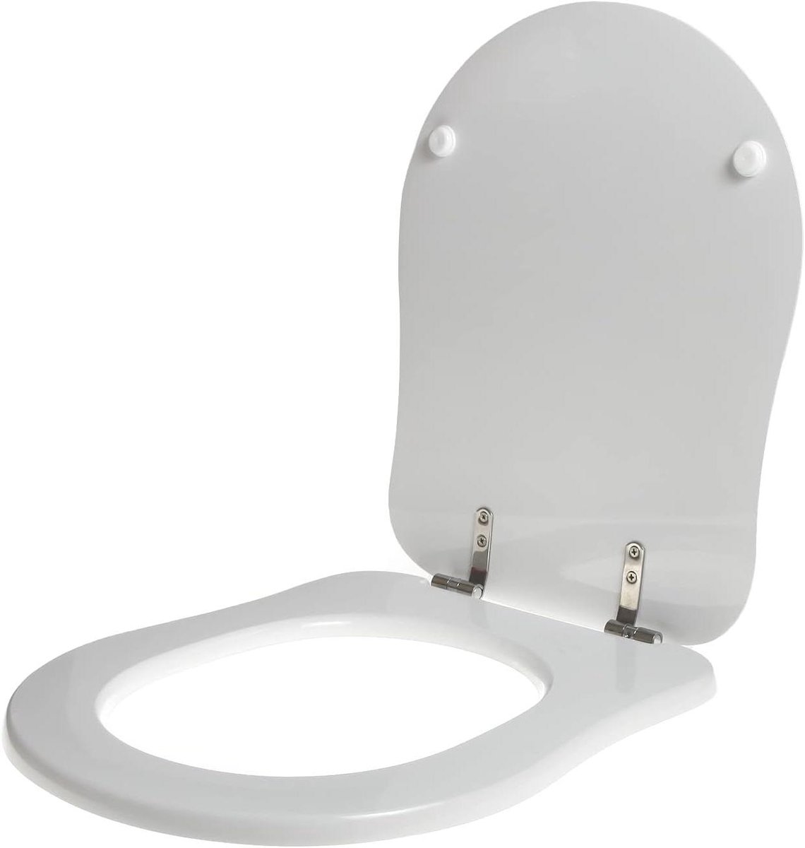 Toiletbril Hout - WC Deksel - Badkamer Vernieuwen - Polyester Coating - 900 g - Wit