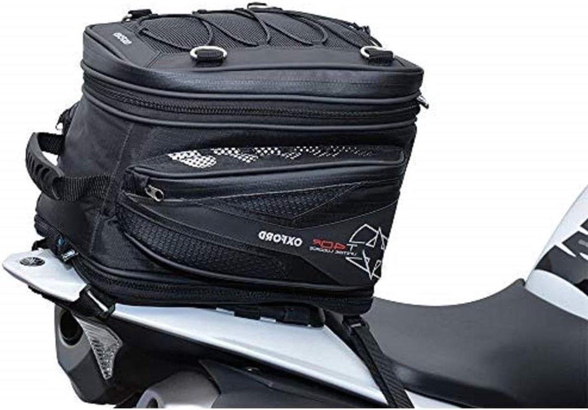 Motorfiets Bagage - Zadeltas Waterdicht - Reizen Op Reis - Om te Bouwen Rugzak - 40 Liter - Zwart