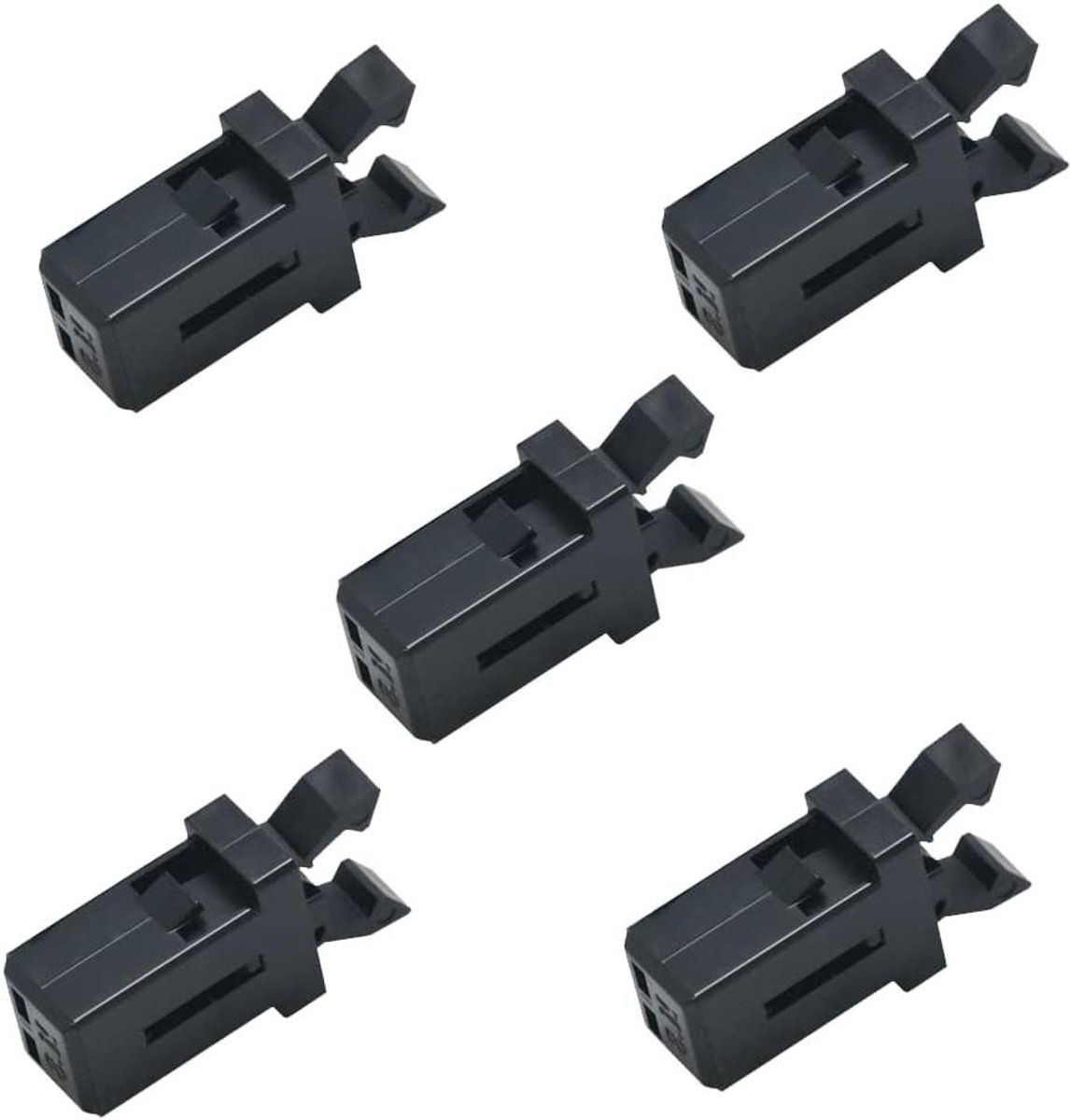 Afvalbak Sluitingen Set - Prullenbak Plastic Lock - Deksel Reparatie - Zelfborgende Schakelaar - 0.7cm x 0.8cm x 1.5cm - Zwart
